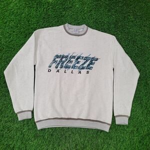 Vintage The Dallas Freeze CHL Hockey Sweatshirt L/XL 22x28 USA Made 90s RARE